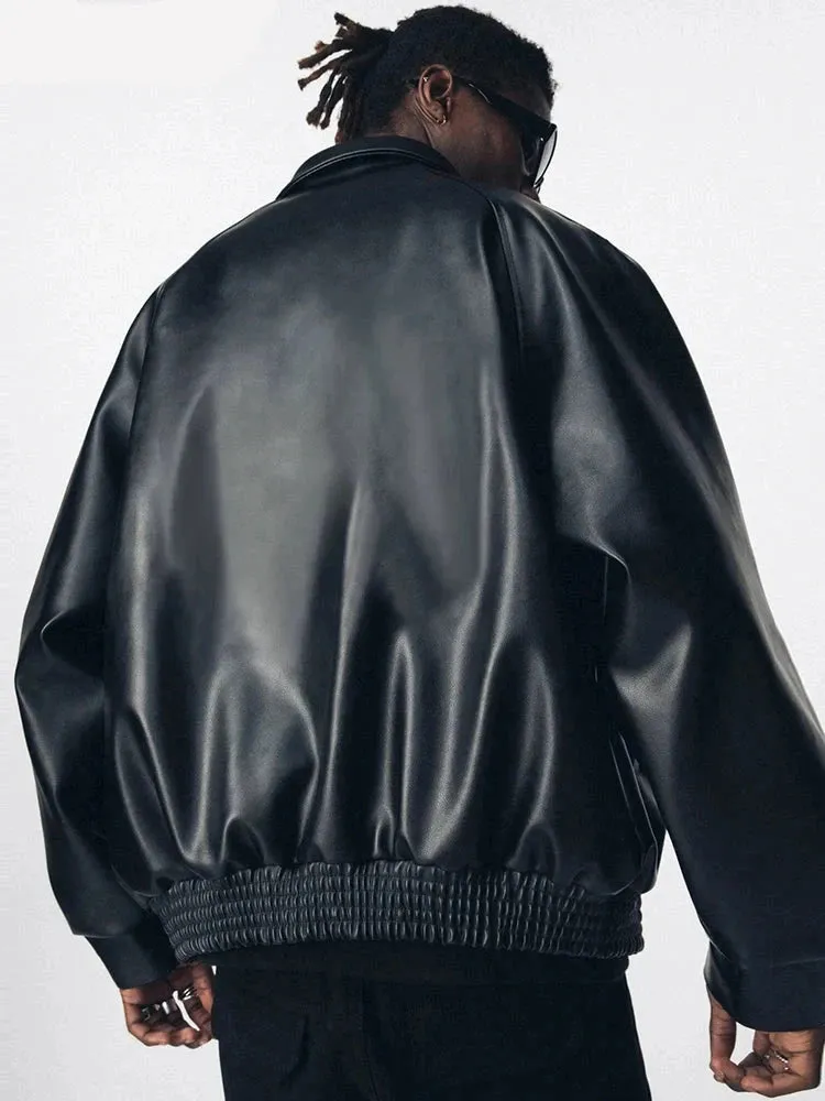 Jacket  Oversized Black Pu Leather