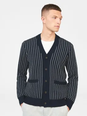 Jacquard Stripe Knit Cardigan