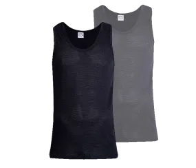 Jockey Black and Grey Vest 2 Pack