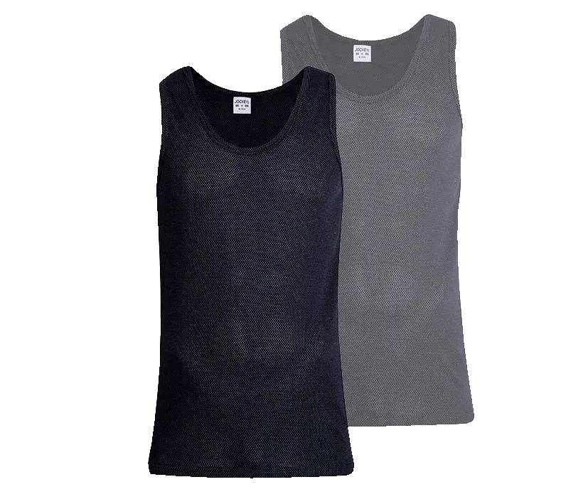 Jockey Black and Grey Vest 2 Pack