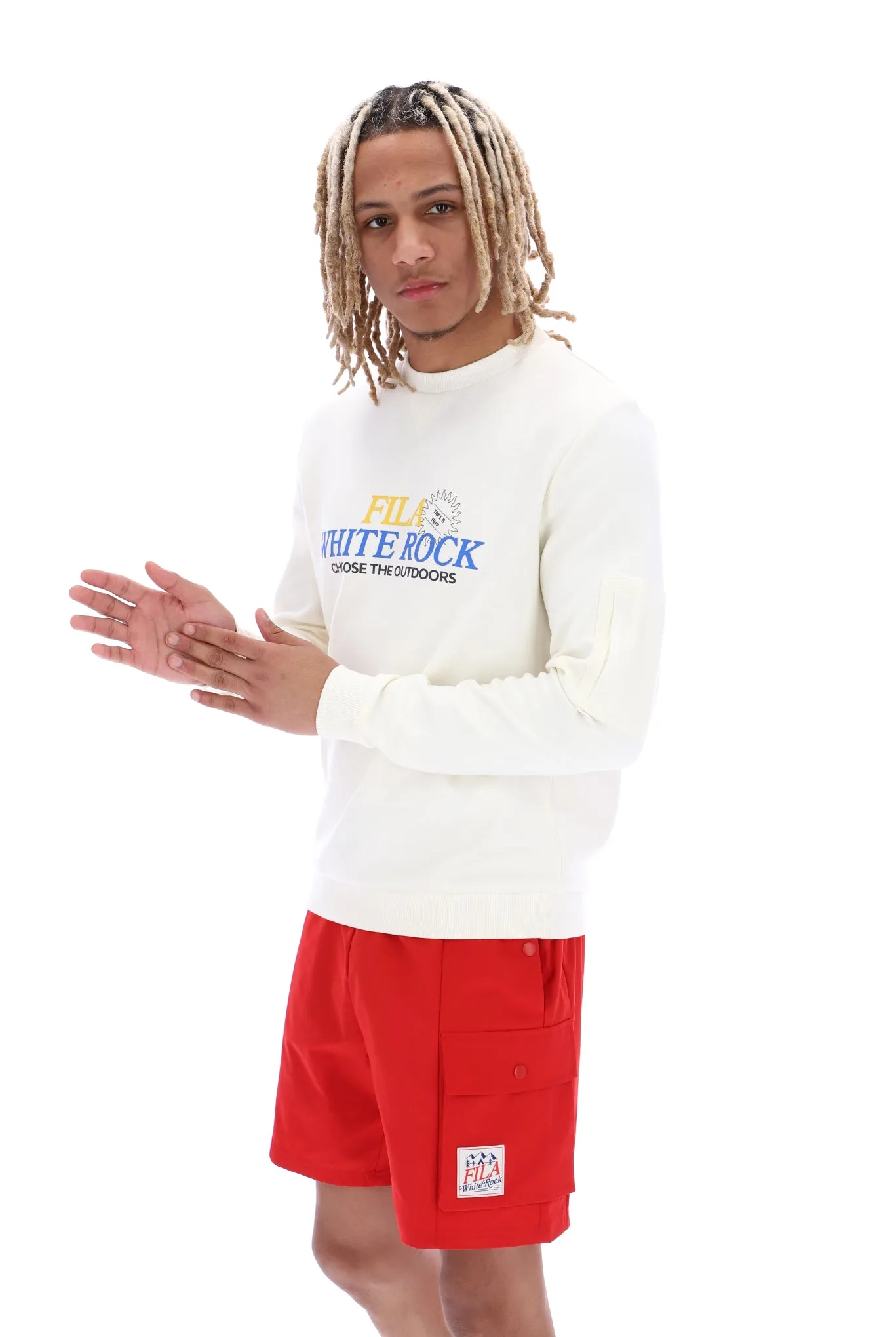 John Sleeve Pocket Crew Sweatshirt