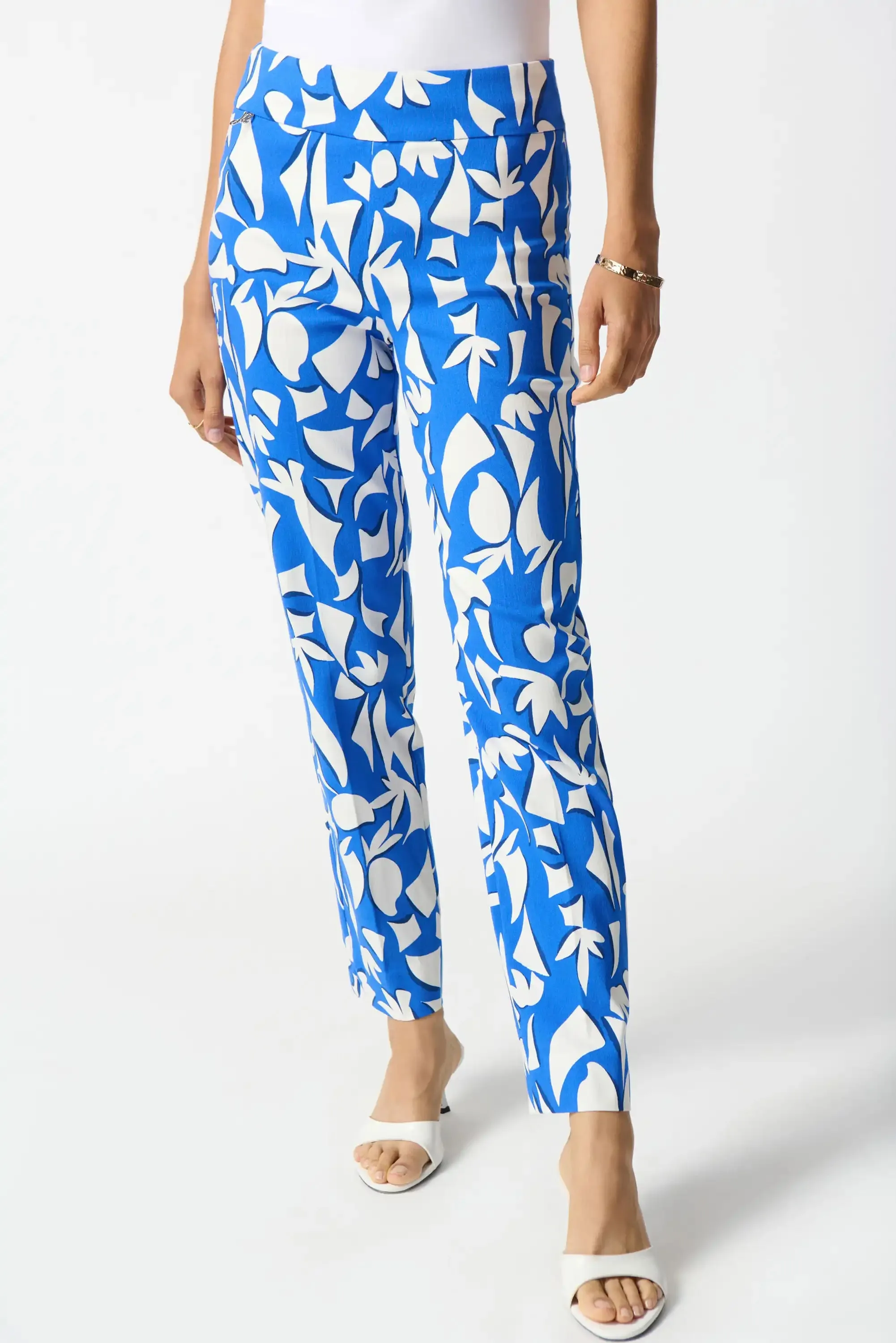 Joseph Ribkoff Blue/ Vanilla Trouser Style 242139-3801