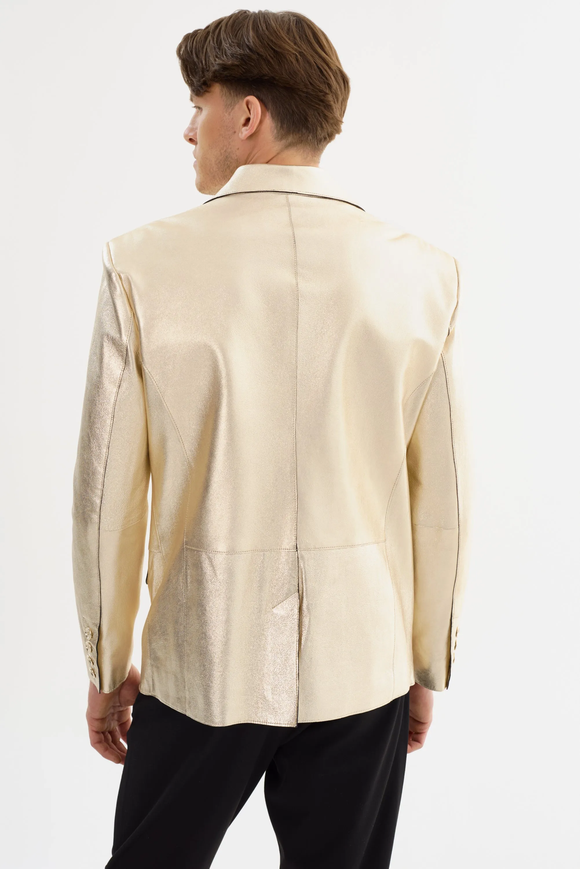 Joshua Gold Leather Jacket