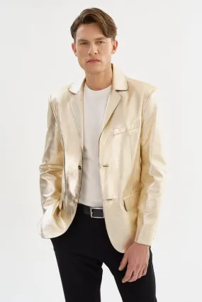 Joshua Gold Leather Jacket