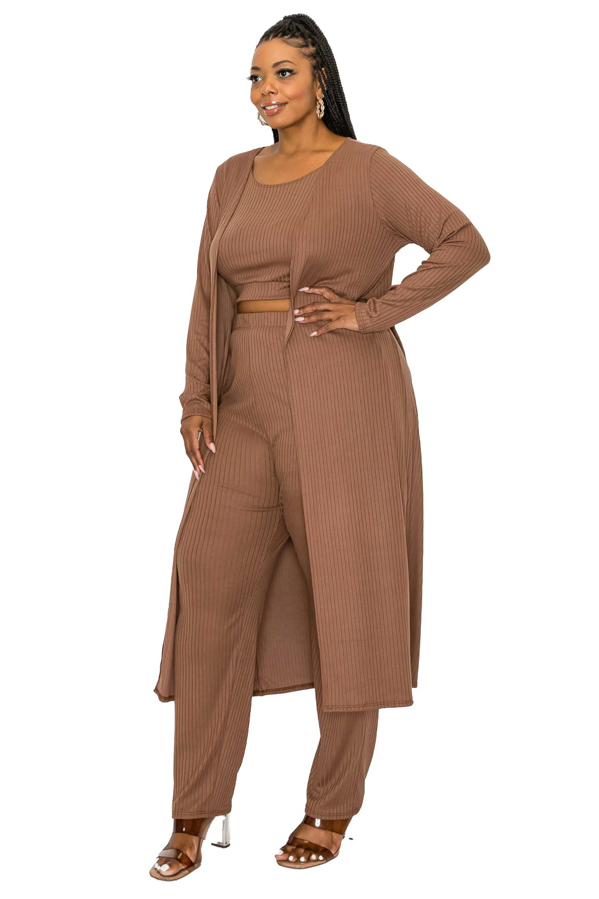 Khloe Three Piece Rib Set