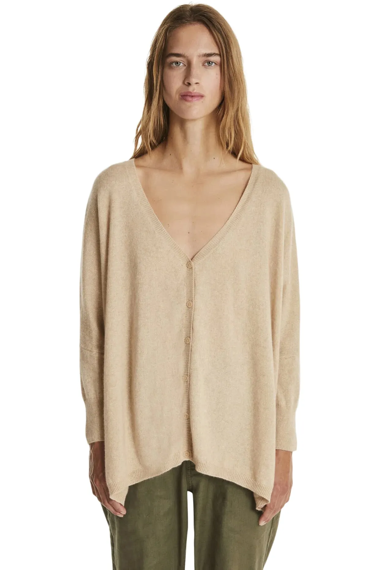 Kujten Joa Oversize Cashmere Cardigan in Organic