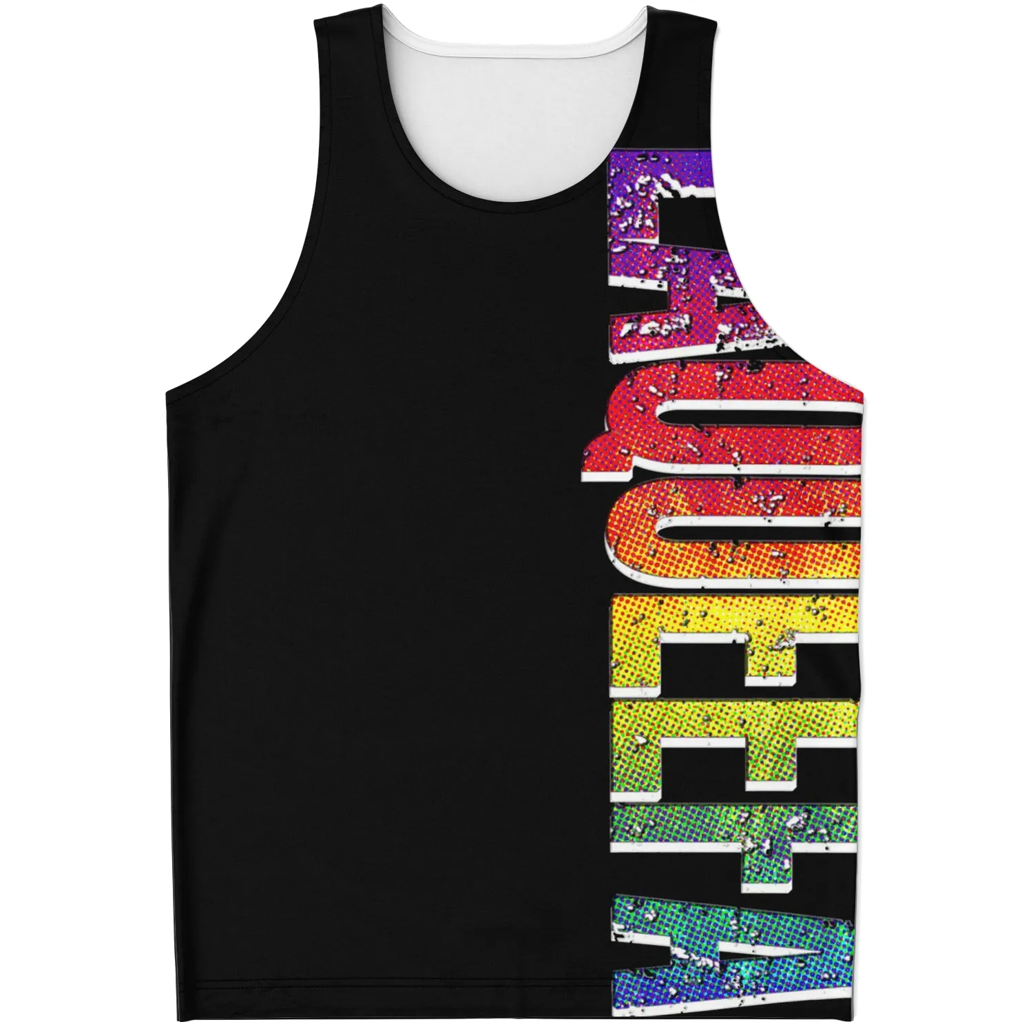 LaQueefa rainbow unisex premium blk vest top