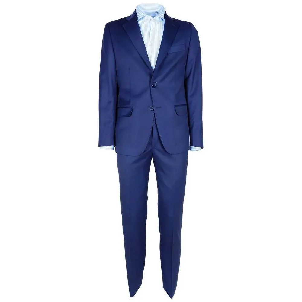 Made in Italy Elegant Woolen Men's Suit in Dapper Blue