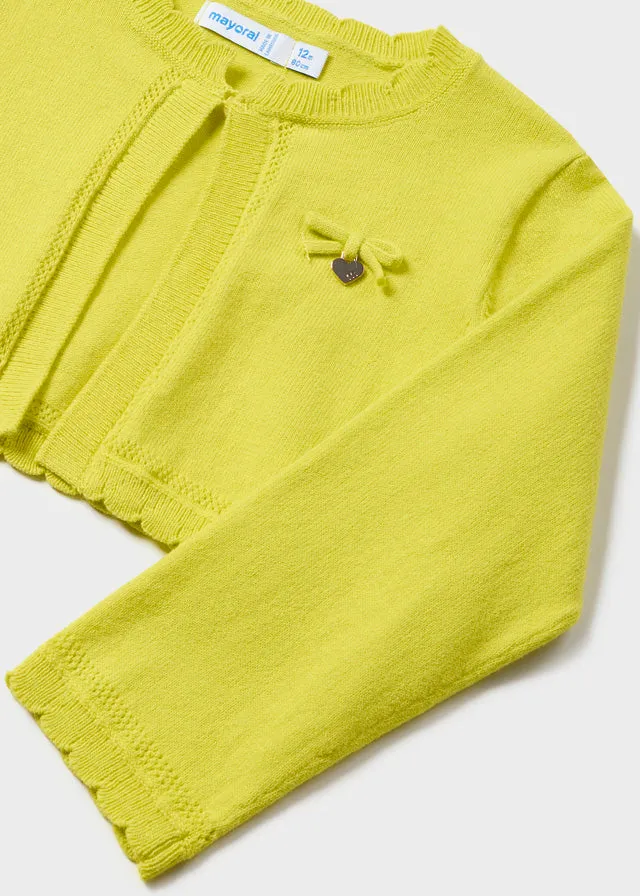 Mayoral Baby Girls Lemon Knitted Cardigan