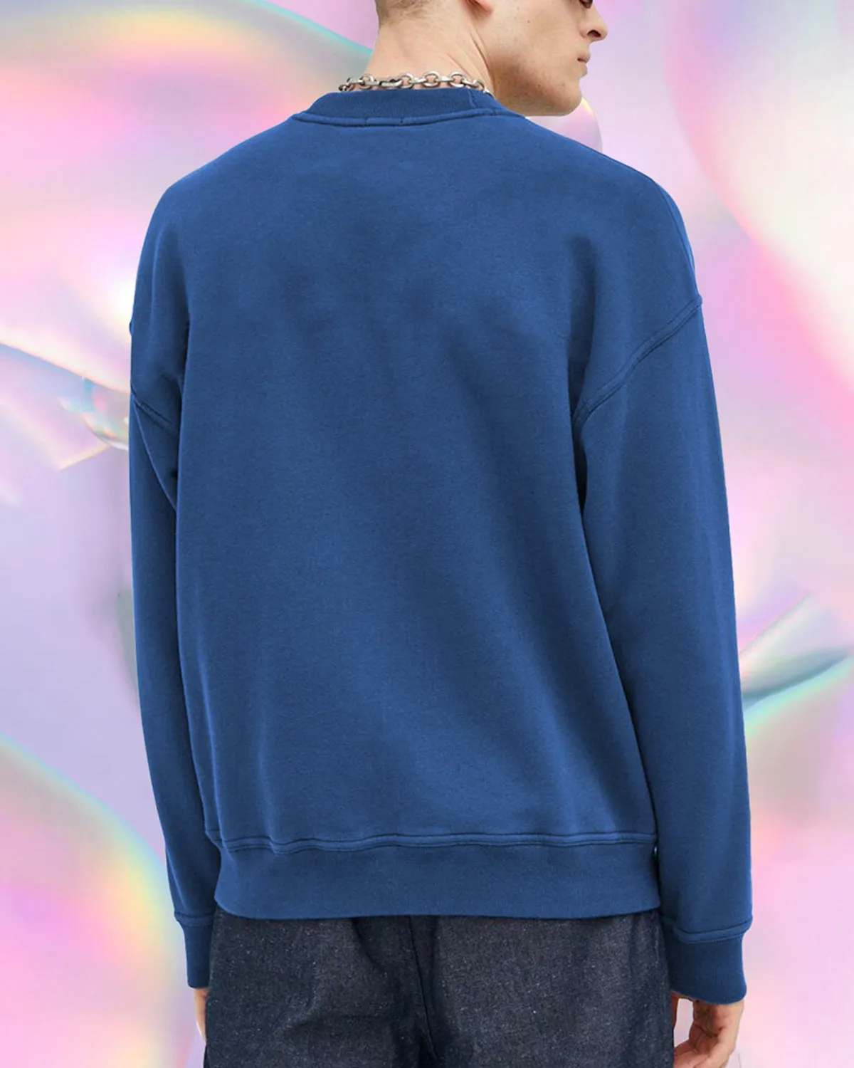 men crew-neck Royal Blue Sweatshirt