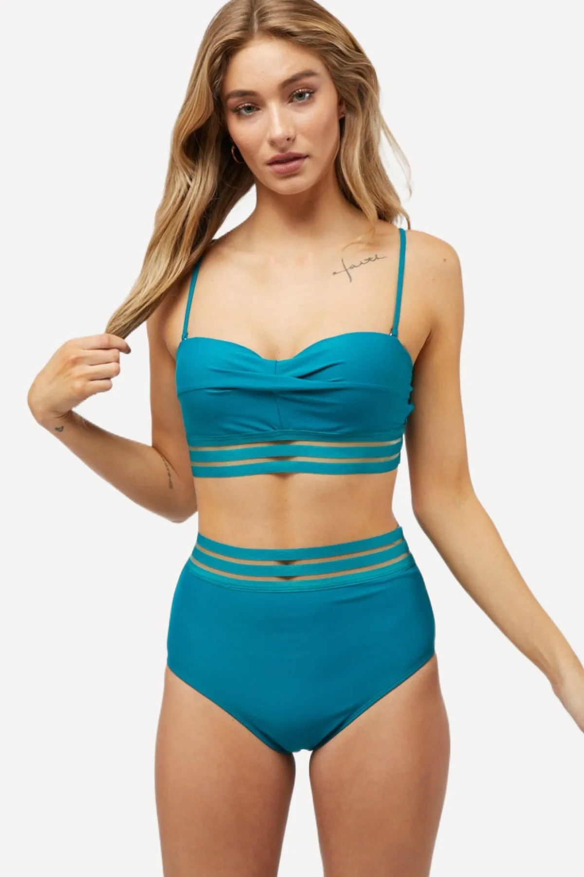 Meshed Two Piece Bikini