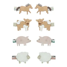 Mini Hair Clips - Farm Animal