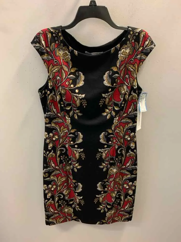 NWT MAGGY LONDON Dresses and Skirts Size 14 BLK/RED/YLW Floral Dress