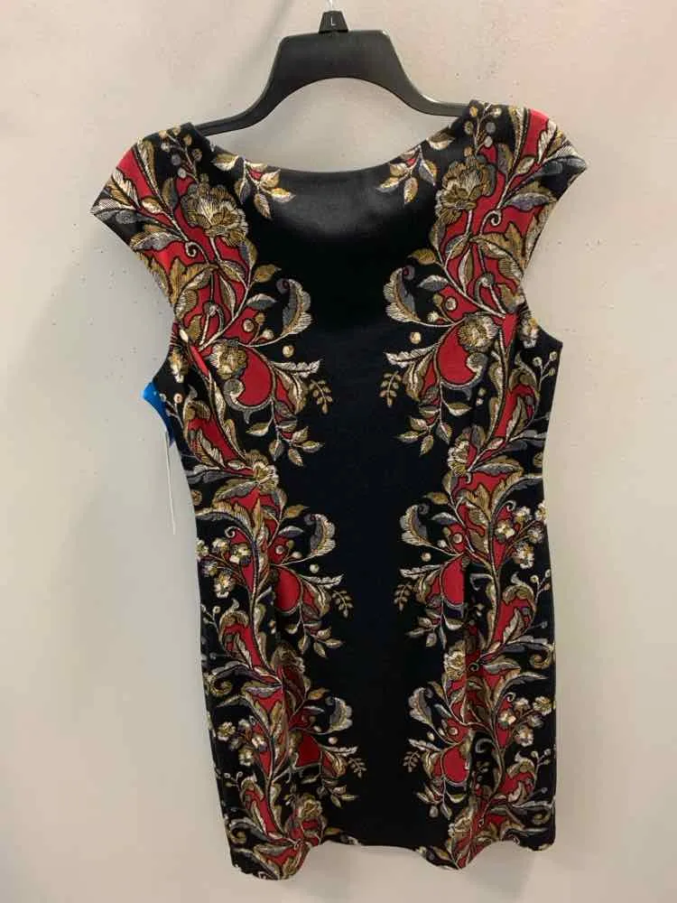 NWT MAGGY LONDON Dresses and Skirts Size 14 BLK/RED/YLW Floral Dress