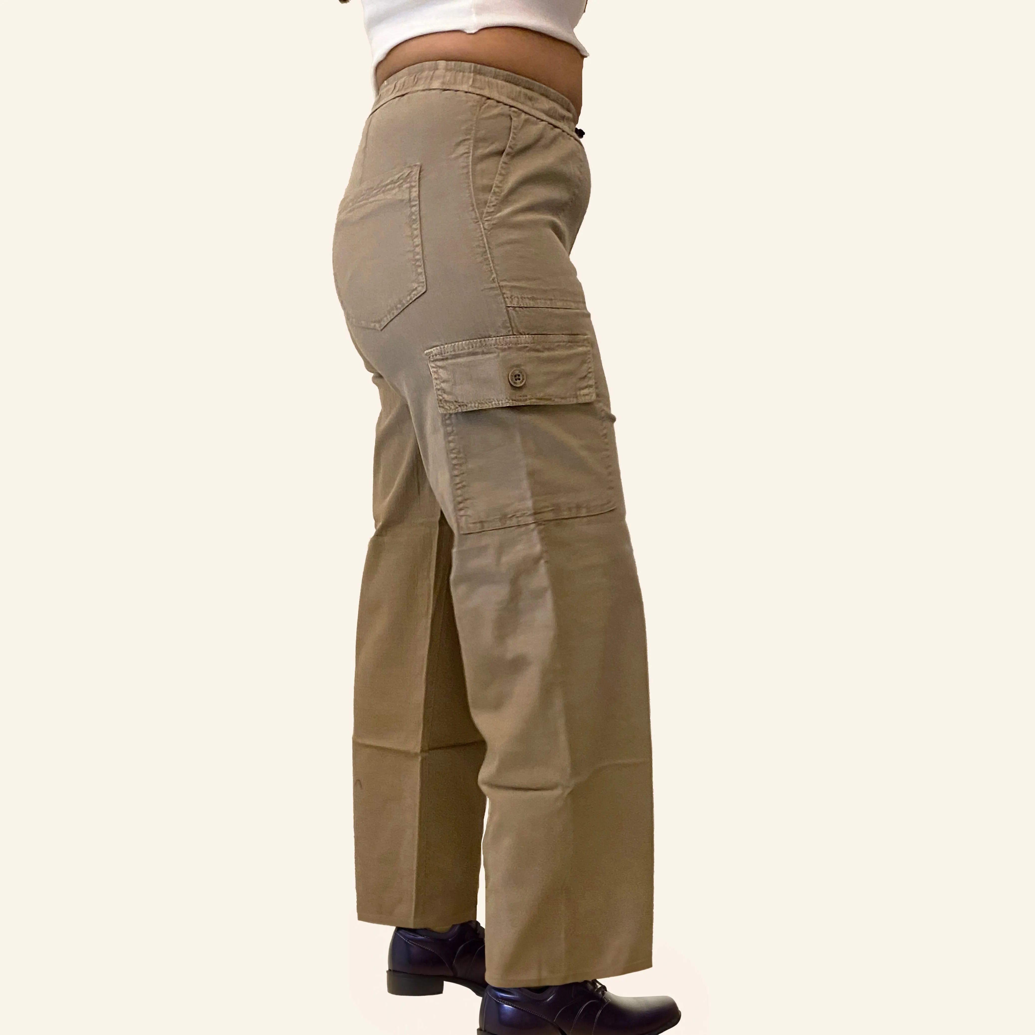 Olive Straight Cargo Pants