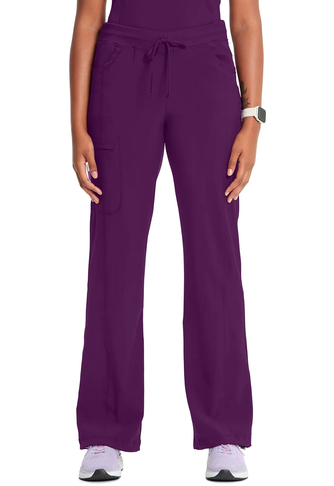 PETITE - Cherokee INFINITY Women's Rib Knit Drawstring Waist Scrub Pant 1123AP