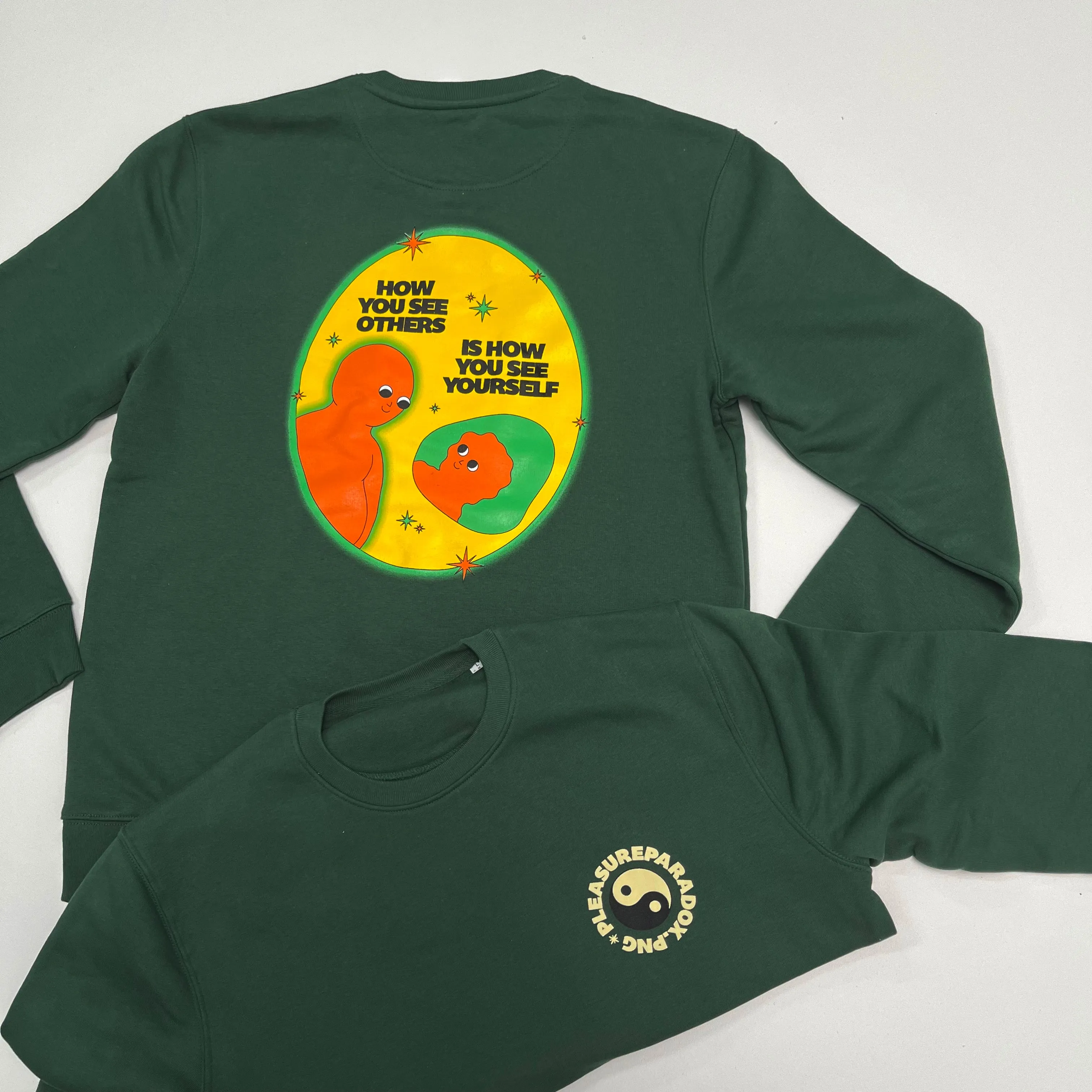 Pleasure Paradox 'How You See Yourself' Sweater - Bottle Green