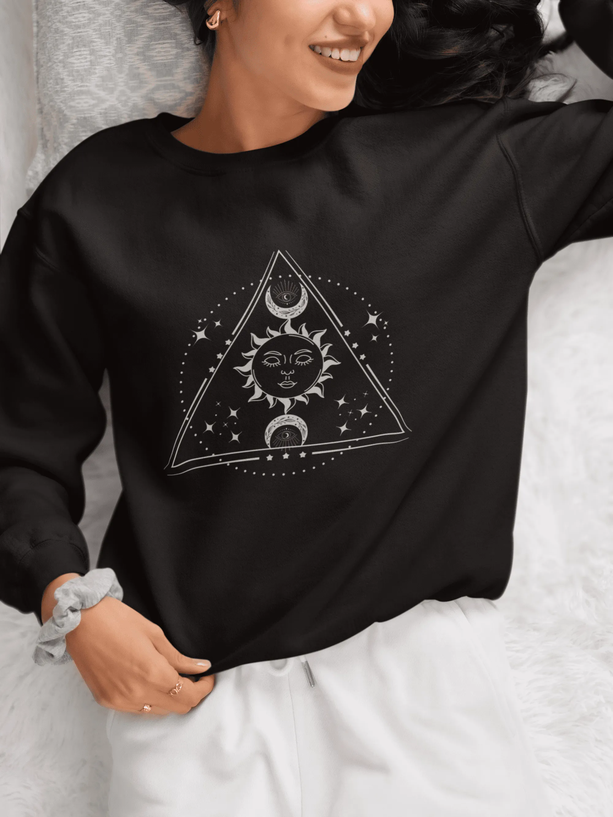 Premium Organic Sweatshirt | Sun Moon