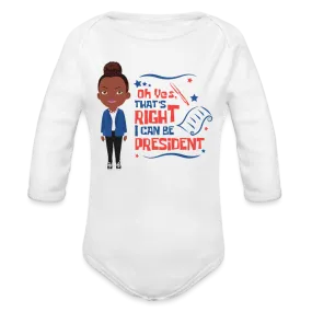 President Organic Long Sleeve Baby Bodysuit