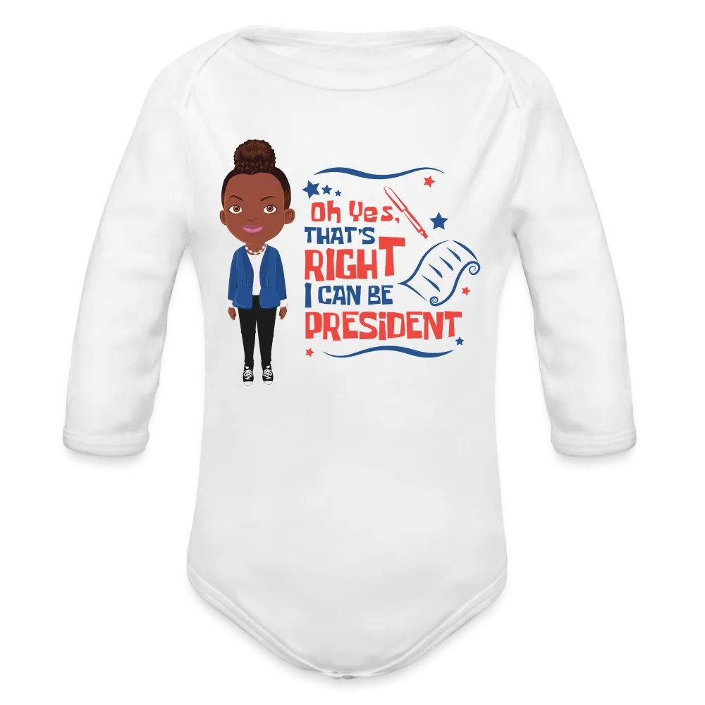 President Organic Long Sleeve Baby Bodysuit