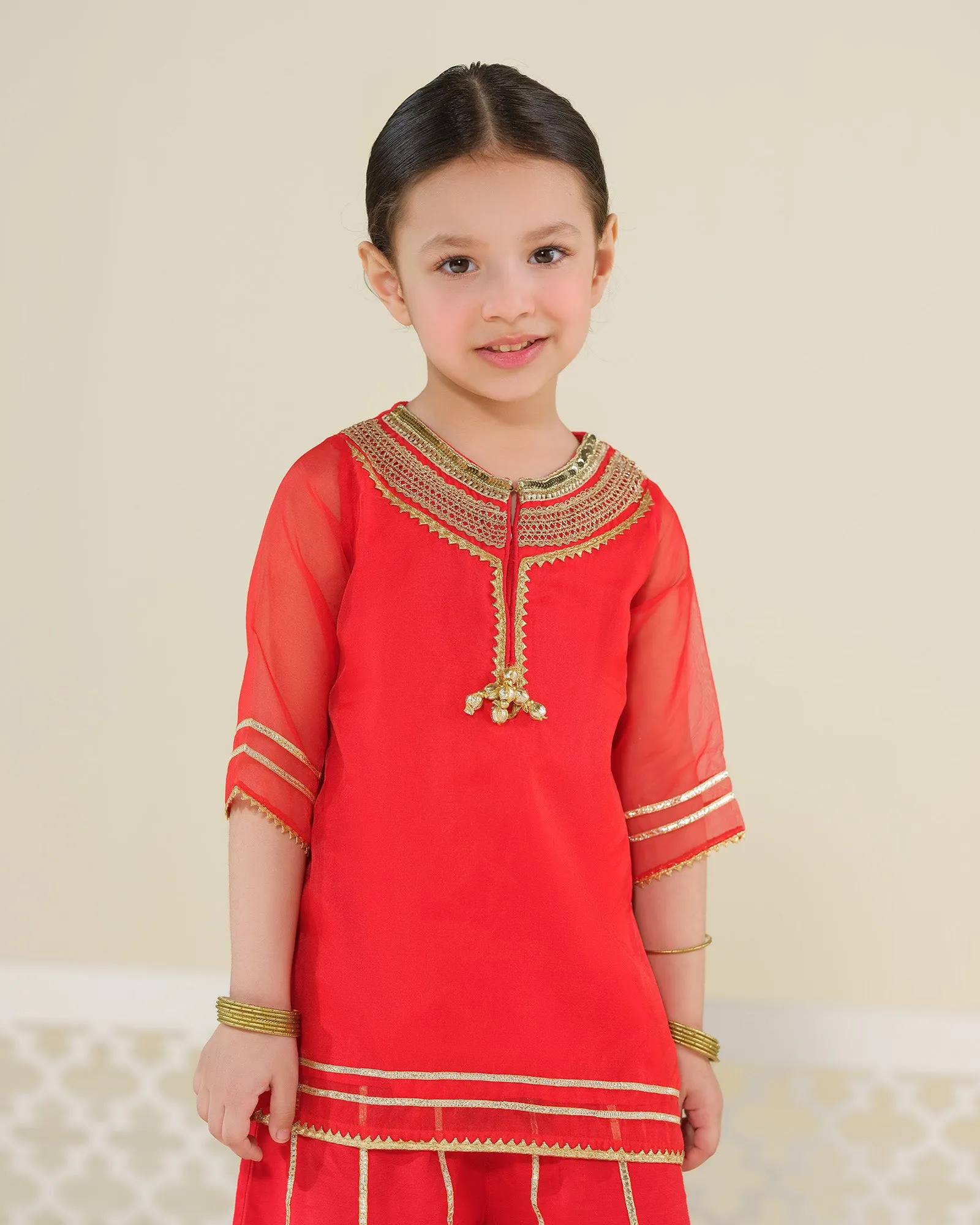 Red Eastern Two Piece Set