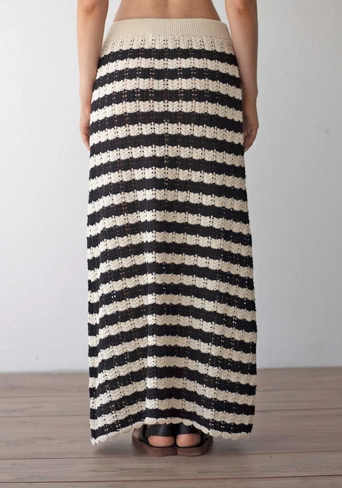 Songful Stripe Knit Skirt