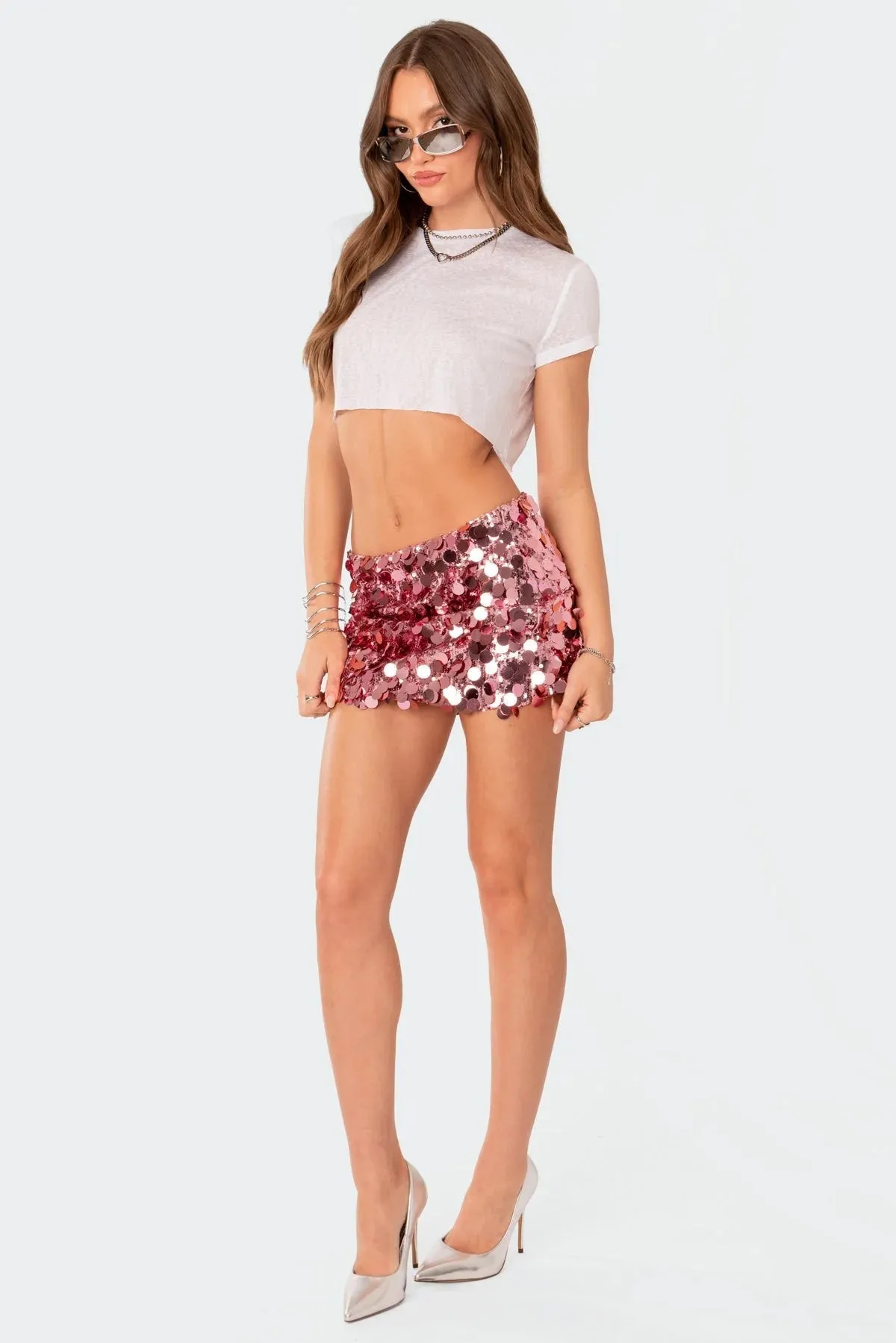 Sparkling Sabina Sequin Mini Skirt