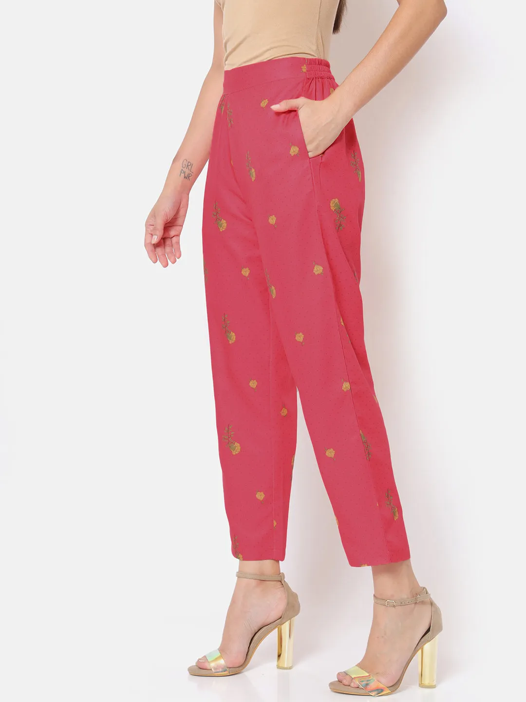 Spring Sorbet Fuchsia Straight Pant