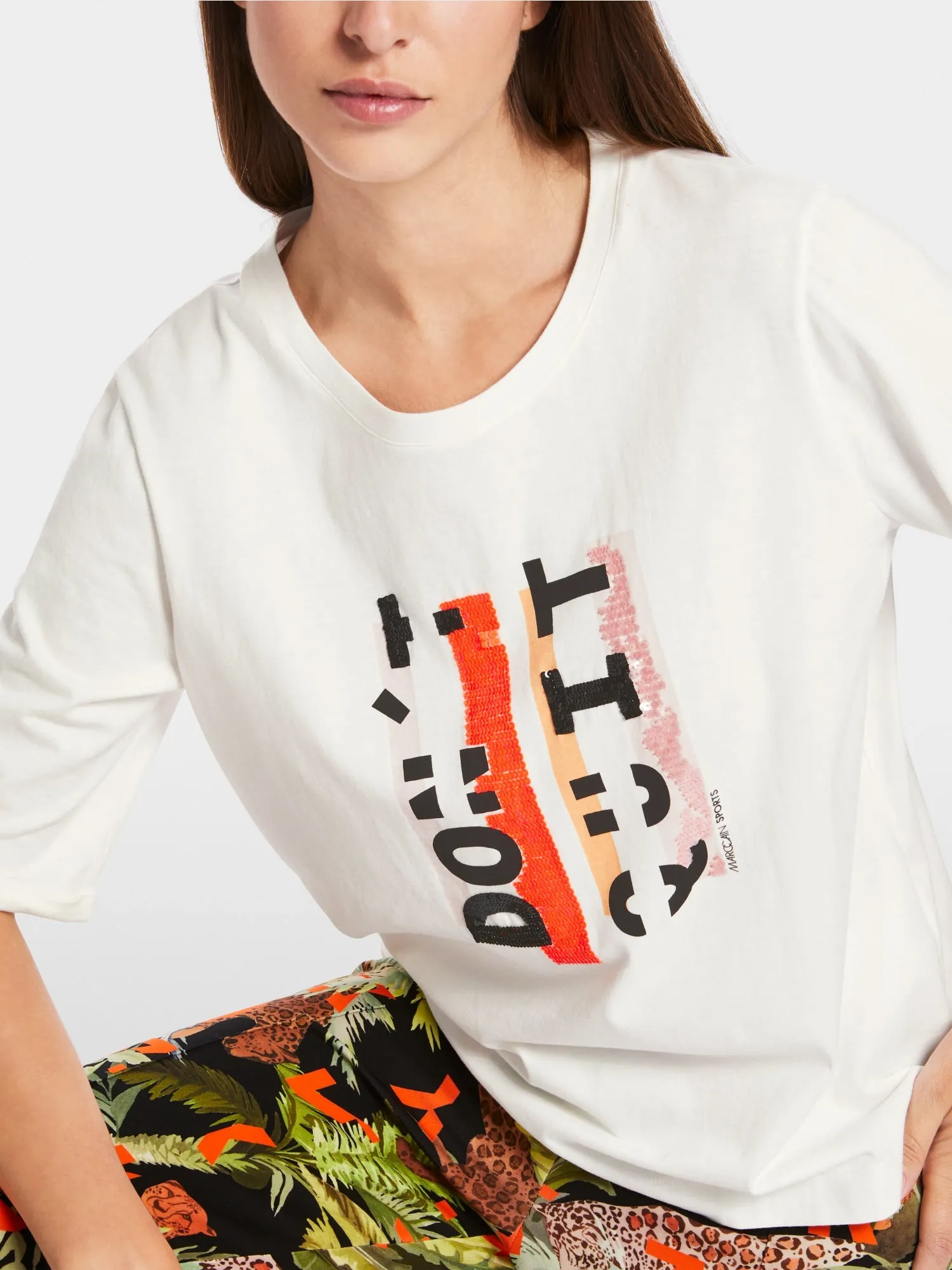 T-Shirt - White/Orange