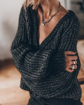 The Dark Short Knitted Cardigan