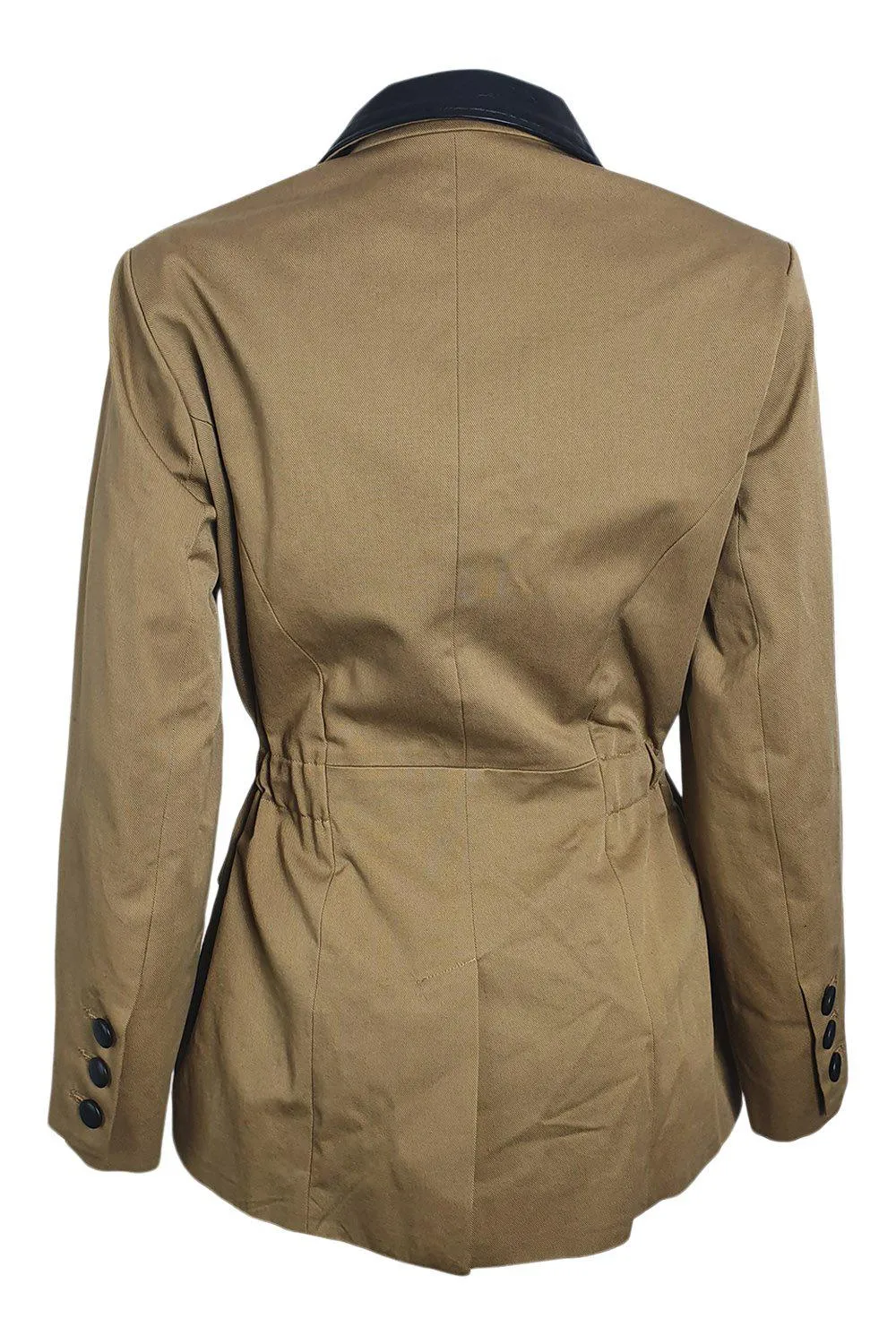 THE KOOPLES Khaki Green Sand Twill Belted Coat (EU 36 | UK 10)