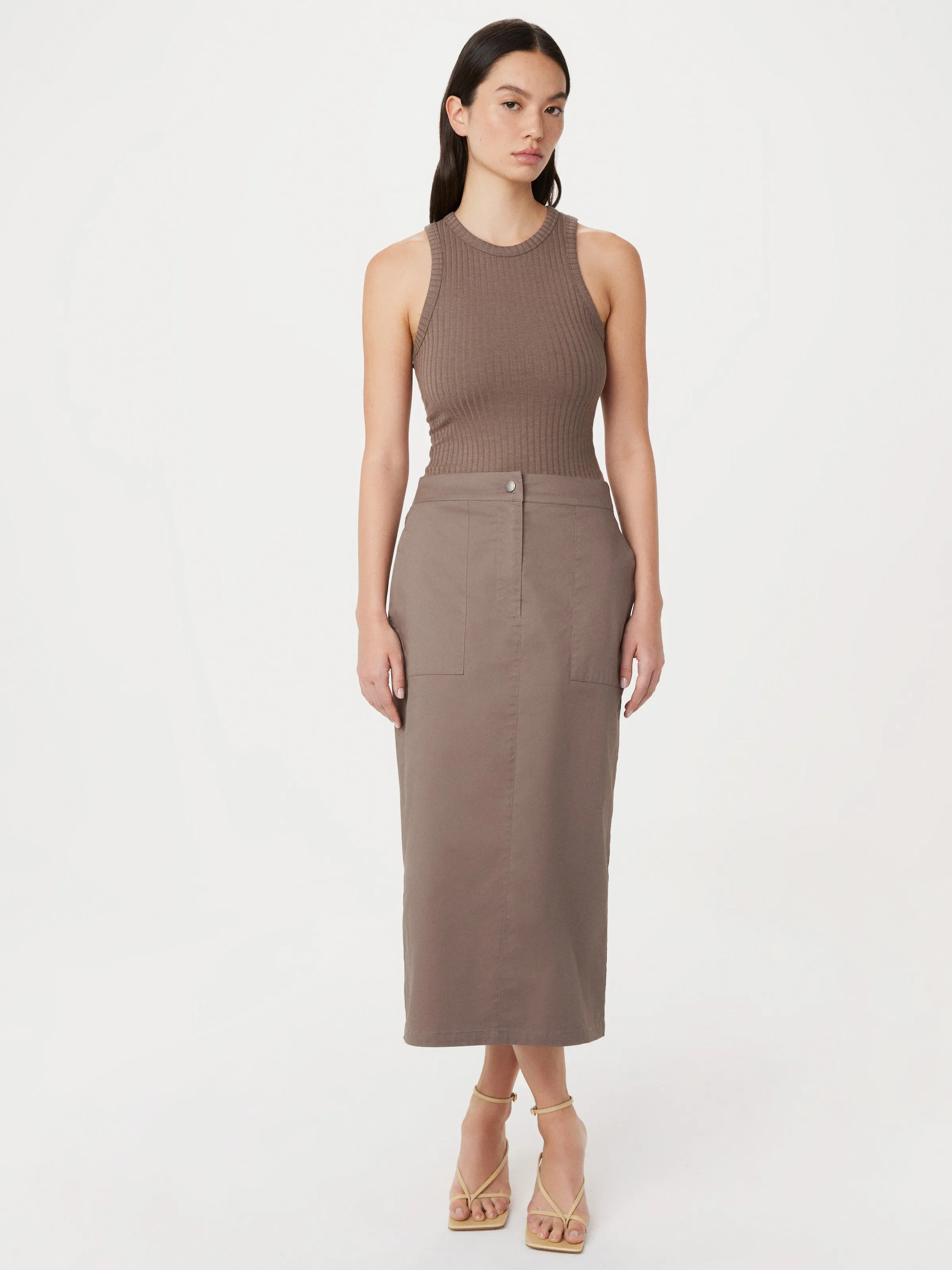 The Parachute Maxi Skirt in Pink Clay