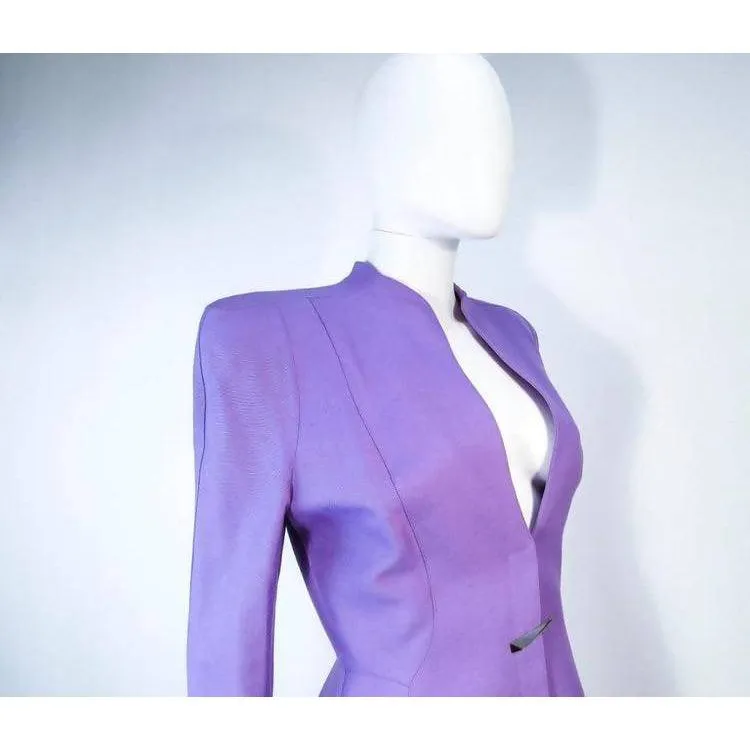 THIERRY MUGLER Lavender Two-Piece Skirt Suit Set | Size 42