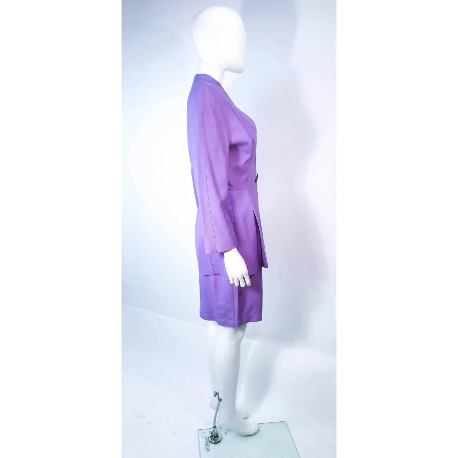 THIERRY MUGLER Lavender Two-Piece Skirt Suit Set | Size 42