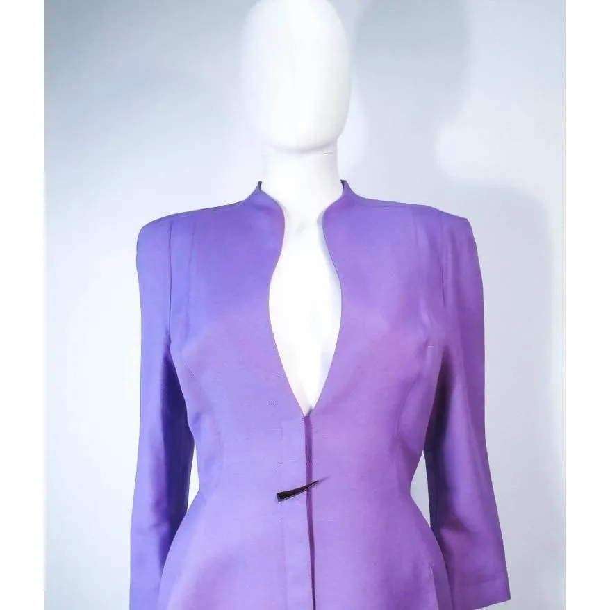 THIERRY MUGLER Lavender Two-Piece Skirt Suit Set | Size 42