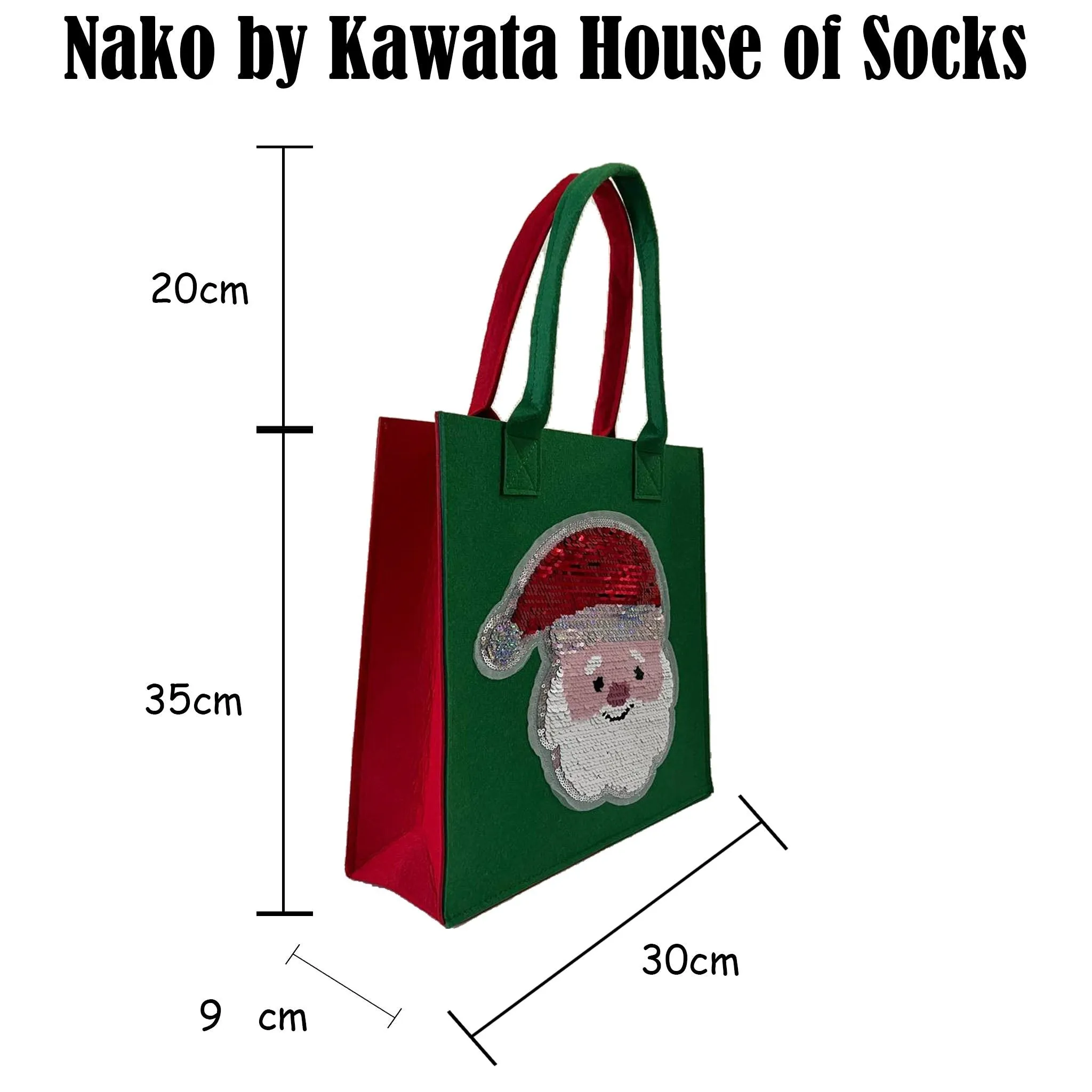 Tote Bag- Dual Colored Christmas Bag