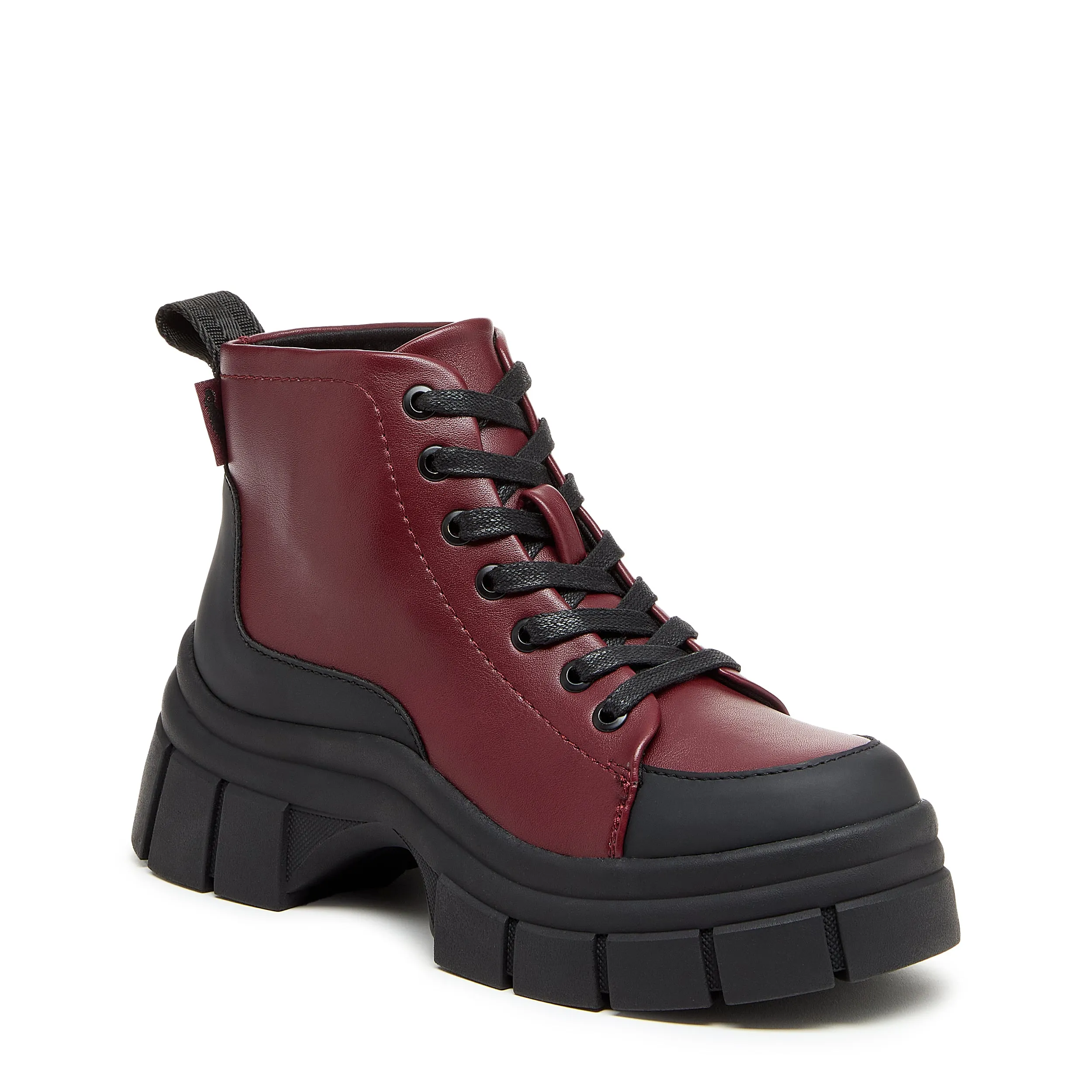 Trusty Burgundy Chunky Boots