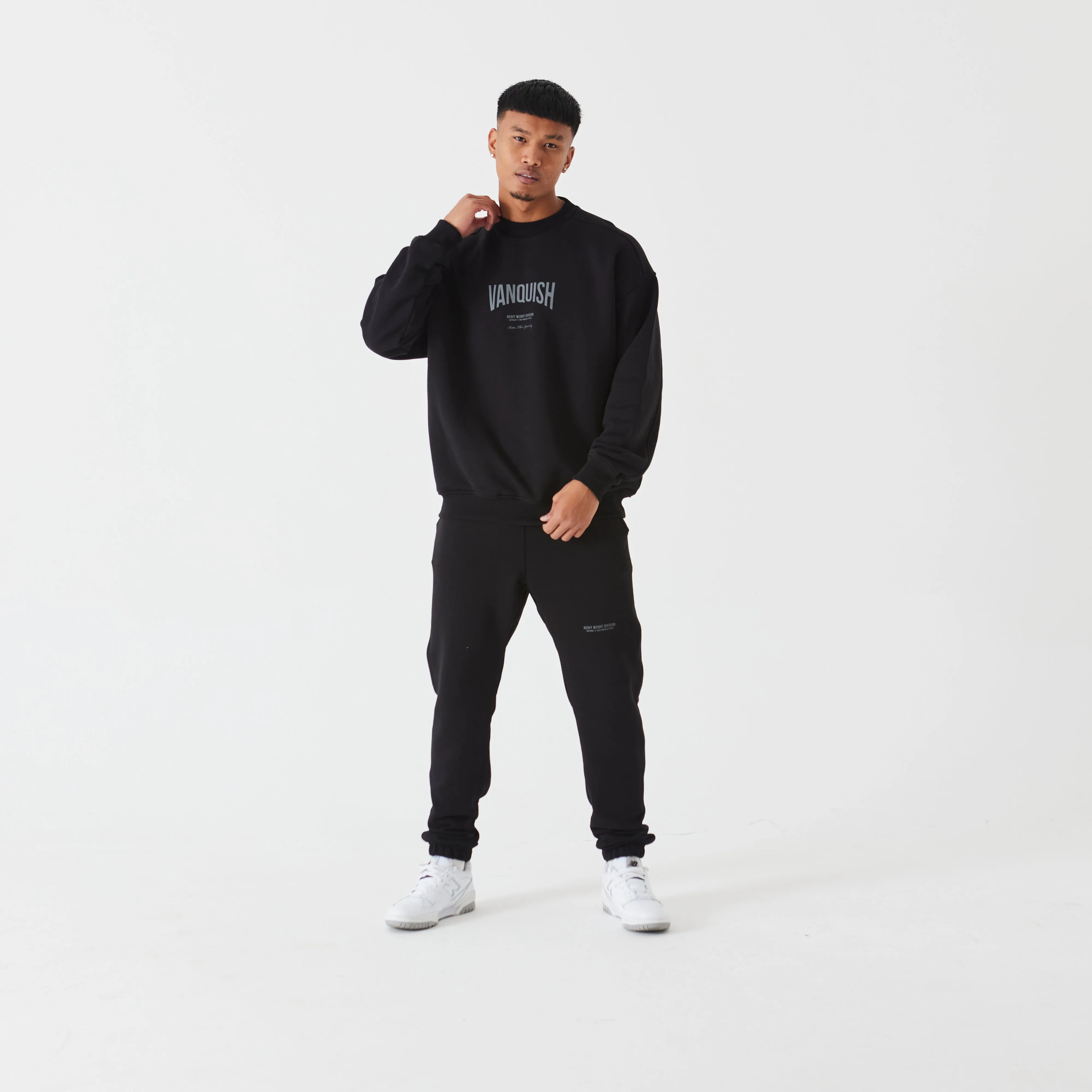 Vanquish Heavyweight Division Black Oversized Sweater