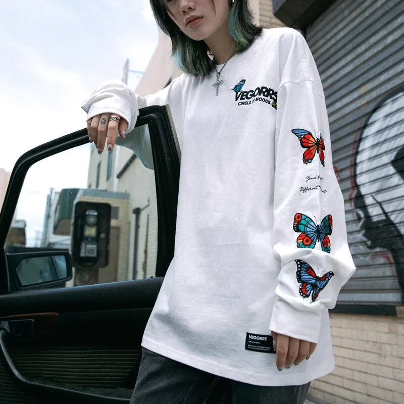 Vegorrs Butterfly Embroidered Sweatshirt