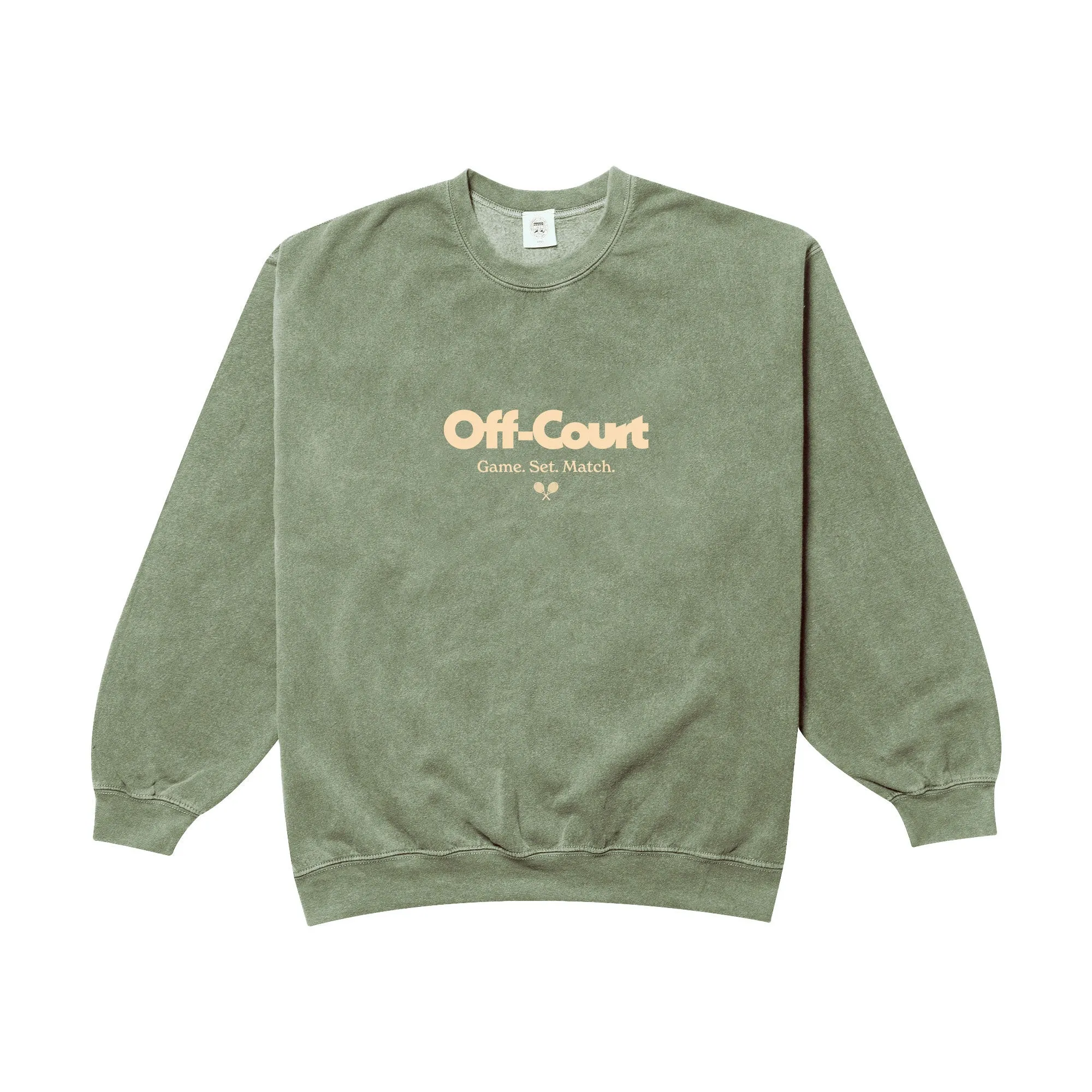 Vice 84 'Off-Court GSM' Vintage Washed Sweater - Khaki