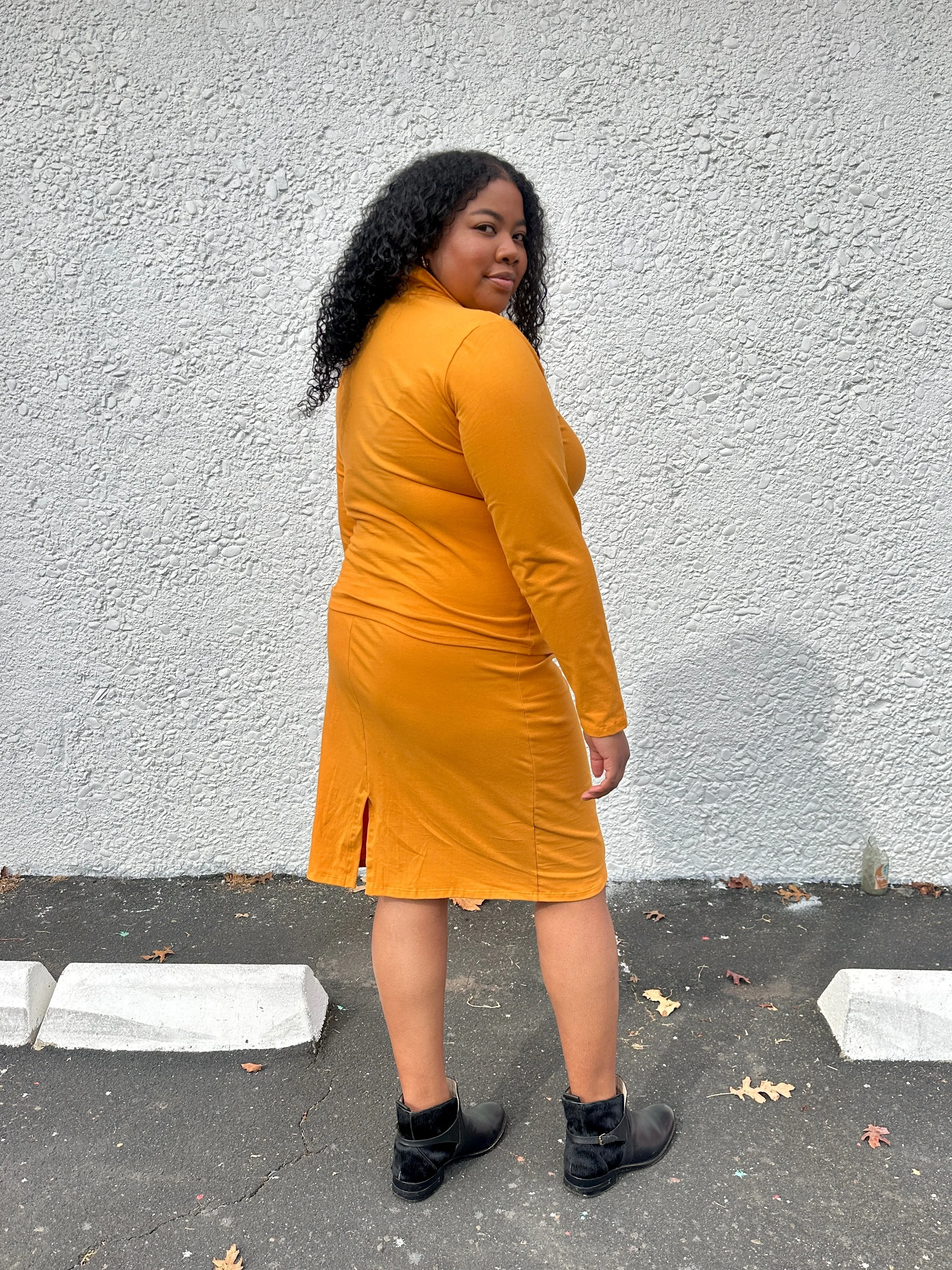 Wiggle Skirt Mustard