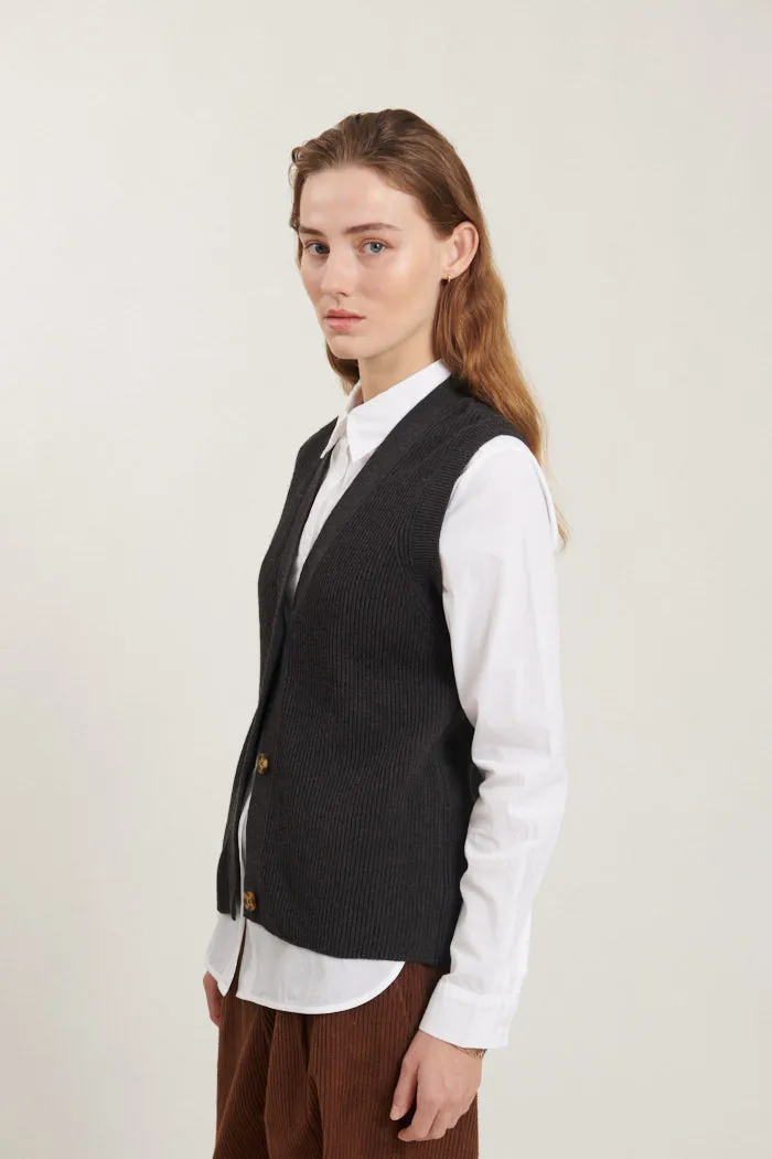 Winie Vest - Dark Grey Mel.